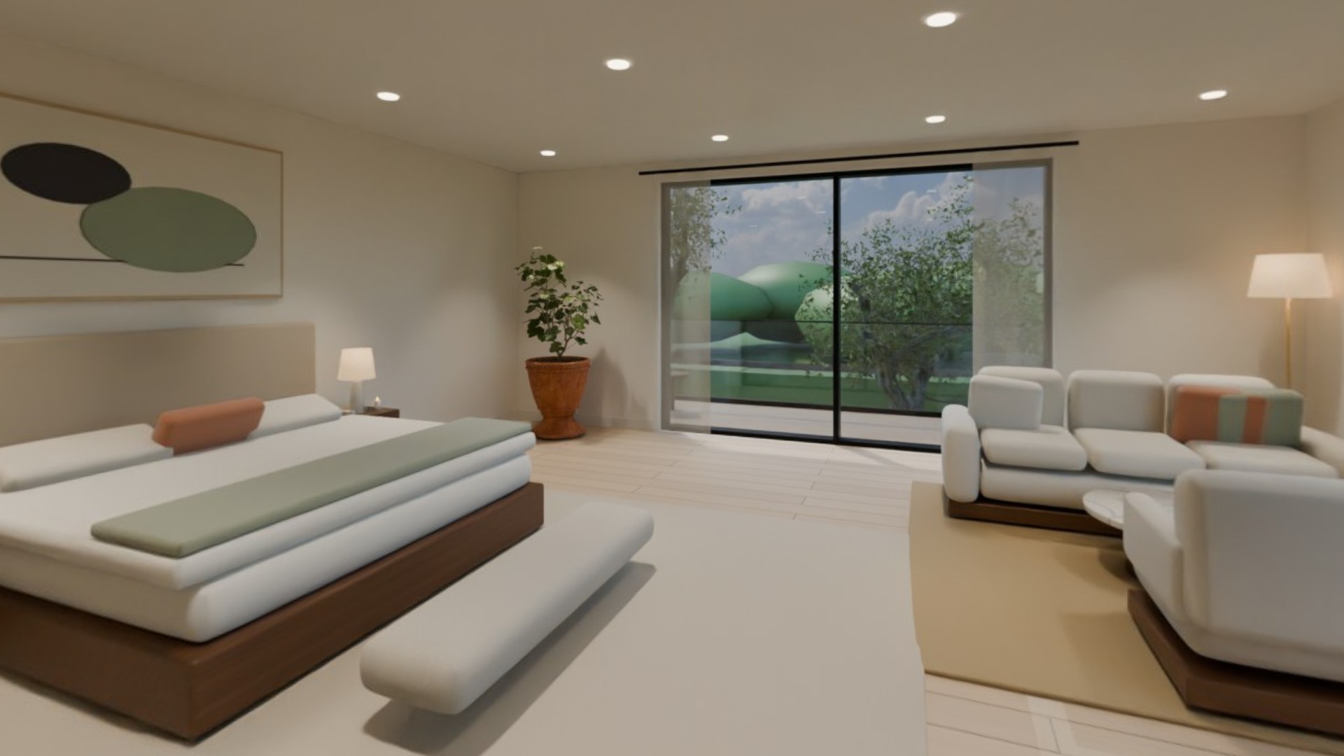 Primary bedroom suite